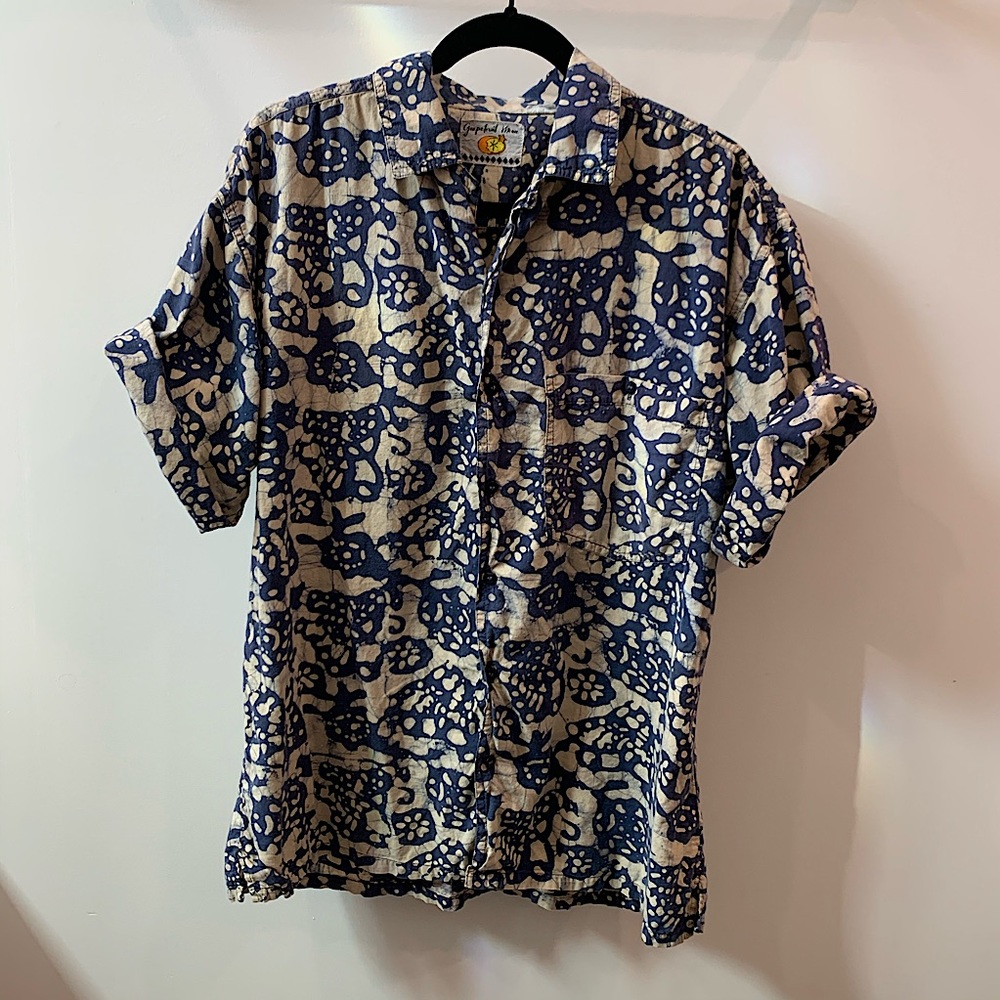 Grapefruit Moon Vintage Men’s Aquatic Blue Shirt